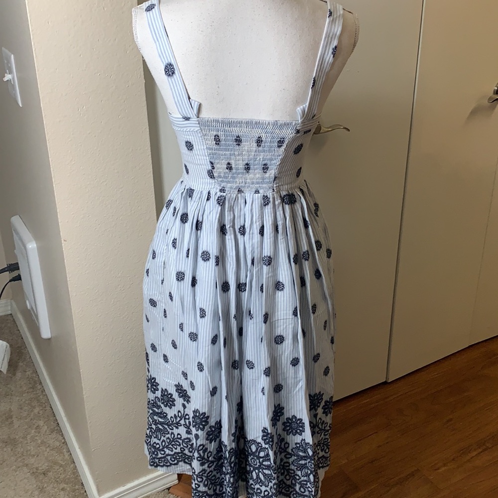 Anthropologie Blue and White Striped Dress - Picture 6 of 13